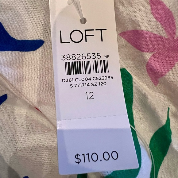 LOFT Beach NWT Cutout Midi Pocket Dress Size 12 - Picture 6 of 7